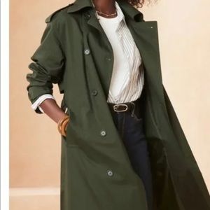 Banana Republic women green trench coat Size S